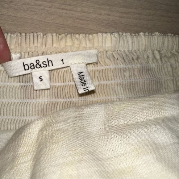 ba&sh Naimee Jaune Yellow White Floral Print Strapless Tube Top Women's Small S - Picture 4 of 8